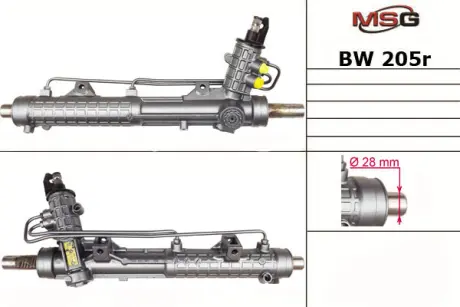 Рульова рейка з ГУР відновлена BMW 3 E46 99-05 MSG BW205R