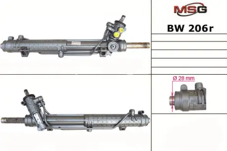 Рульова рейка з ГУР відновлена BMW 3 E46 99-05 MSG BW206R