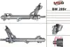 Рульова рейка з ГУР відновлена BMW 7 E65-68 01-08 MSG BW209R (фото 1)