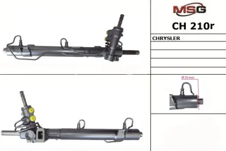 Рульова рейка з ГУР відновлена Dodge Caravan 00-07, Chrysler Voyager 00-07 MSG CH210R