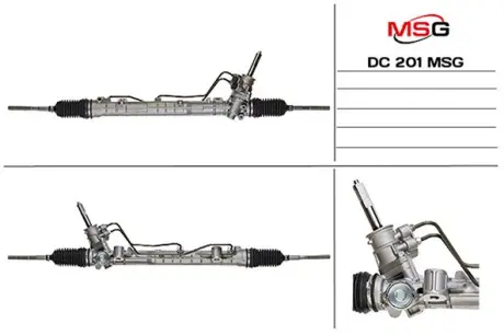 Рульова рейка з ГУР нова Renault Logan 04-13, Renault Sandero 07-13, Dacia Logan 04-12 MSG DC201