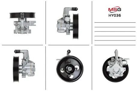 Насос ГУР новий Hyundai Santa Fe 06-12, Kia Sorento 09-15 MSG HY036