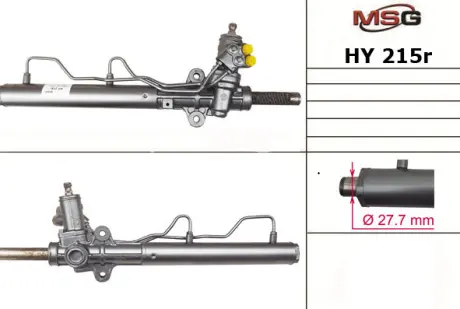 Рульова рейка з ГУР відновлена Hyundai Tucson 04-09, Kia Sportage 04-10 MSG HY215R