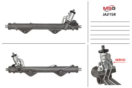 Рульова рейка з ГПК відновлена Jaguar XF 08-15, Jaguar F-Type 13-, Jaguar S-Type 99-07 MSG JA215R
