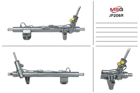 Рульова рейка з ГУР відновлена Jeep Grand Cherokee 11-21, Dodge Durango 10- MSG JP206R