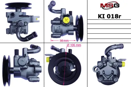 Насос ГУР восстановлен Hyundai Accent 06-10, Kia Rio 06-11 MSG KI018R