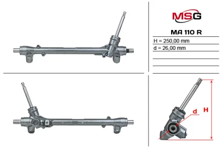 Рульова рейка без ГУР відновлена Mazda CX-5 12-17 MSG MA110R