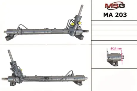 Рульова рейка з ГУР нова Mazda 5 05-10, Mazda 3 03-09 MSG MA203