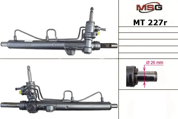 Рульова рейка з ГПК відновлена Mitsubishi Lancer IX 03-11 MSG MT227R (фото 1)