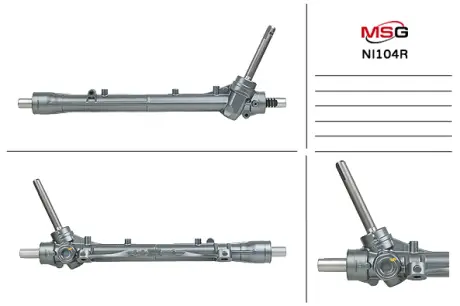 Рульова рейка без ГУР відновлена Nissan Micra 03-10, Nissan Note 05-12 MSG NI104R