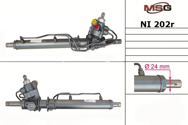 Рульова рейка з ГПК відновлена Nissan Almera N15 95-00 MSG NI202R (фото 1)