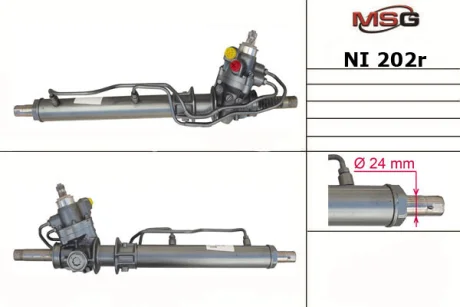 Рульова рейка з ГПК відновлена Nissan Almera N15 95-00 MSG NI202R