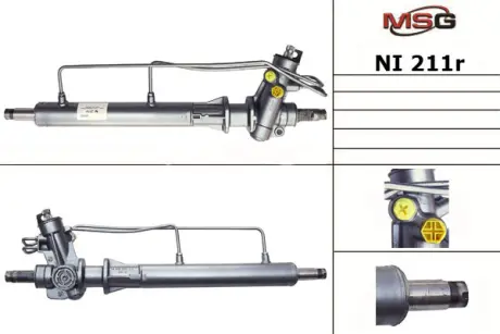 Рульова рейка з ГУР відновлена Nissan Primera P11 96-02 MSG NI211R