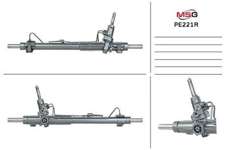 Рульова рейка з ГУР відновлена Peugeot 407 03-11, Citroen C6 05-12 MSG PE221R