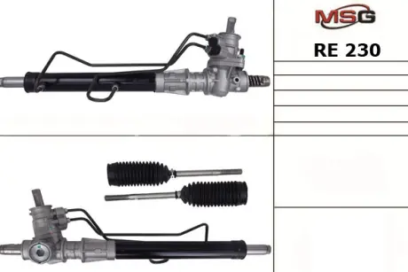 Рульова рейка з ГУР нова Renault Clio II 98-05, Renault Kangoo 97-07, Nissan Kubistar 03-08 MSG RE230