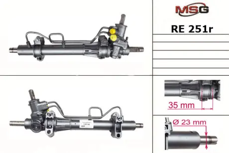 Рульова рейка з ГУР відновлена Renault Clio II 98-05, Renault Kangoo 97-07 MSG RE251R