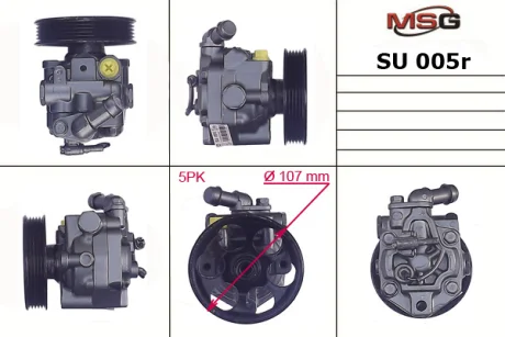 Насос ГУР відновлений Subaru Legacy 03-09, Subaru Forester 08-13, Subaru Forester 02-08 MSG SU005R