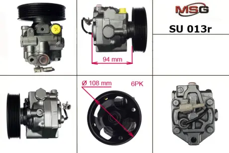 Насос ГУР відновлений Mitsubishi Lancer IX 03-11, Subaru Outback 03-09, Subaru Legacy 03-09 MSG SU013R