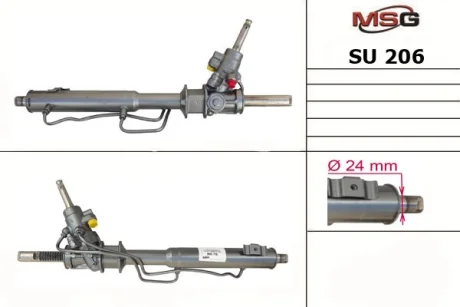 Рульова рейка з ГПК нова Subaru Impreza 92-01 MSG SU206