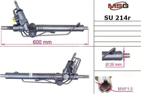 Рульова рейка з ГУР відновлена Subaru Outback 03-09, Subaru Legacy 03-09, Subaru Impreza 07-11 MSG SU214R