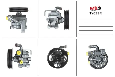 Насос ГУР відновлений Toyota RAV4 00-05, Toyota Corolla Verso 04-09, Toyota Avensis 97-03 MSG TY033R