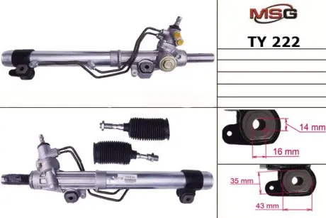 Рульова рейка з ГУР нова Toyota Land Cruiser 100 98-07, Lexus LX470 98-07 MSG TY222