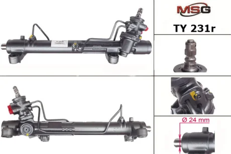 Рулевая рейка с ГУР восстановлена Toyota Corolla Verso 04-09, Toyota Corolla 02-07, Toyota Avensis 03-10 MSG TY231R