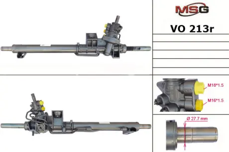 Рульова рейка з ГУР відновлена Volvo S80 98-05, Volvo V70 00-07, Volvo S60 00-09 MSG VO213R