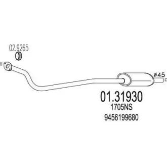 Передня частина вихлопної системи (Резонатор) MTS 01.31930