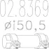 Муфта вихлопної системи (Тип А; внутр. Діаметр - 50,5 мм, довжина - 125 мм) MTS 02.8369 (фото 1)