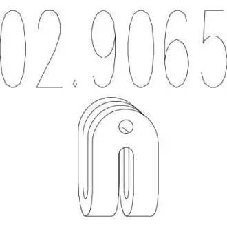 Монтажне кільце вихлопної системи (D (внутр.) - 45,5 мм; D (наружн.) - 59 мм; Висота - 13 мм) MTS 02.9065