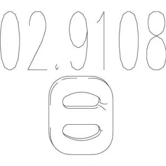 Монтажне кільце вихлопної системи (металеве) (D (внутр) - 53,6мм; D (наружн) - 61мм; Висота-4 мм) MTS 02.9108