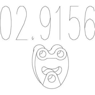 Гумовий елемент кріплення вихлопної системи MTS 02.9156