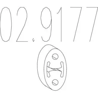 Гумовий елемент кріплення вихлопної системи MTS 02.9177