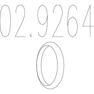 Монтажне кільце вихлопної системи (D (внутр.) - 46,2 мм; D (наружн.) - 59 мм; Висота - 13,5 мм) MTS 02.9264