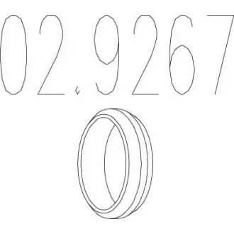 Монтажне кільце вихлопної системи (D (внутр.) - 66,1 мм; D (наружн.) - 78,8 мм; Висота - 14 мм) MTS 02.9267