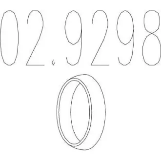 Монтажне кільце вихлопної системи (D (внутр.) - 45 мм; D (наружн.) - 59 мм; Висота - 13 мм) MTS 02.9298