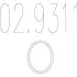Монтажне кільце вихлопної системи (металеве) (D (внутр) - 45,5мм; D (наружн) -53,5мм; Висота-4,2мм) MTS 02.9311 (фото 1)