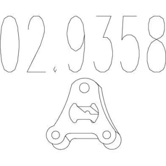 Гумовий елемент кріплення вихлопної системи MTS 02.9358