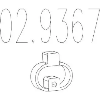 Гумовий елемент кріплення вихлопної системи MTS 02.9367