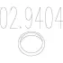 Монтажне кільце вихлопної системи (металеве) (D (внутр) - 43,6мм; D (наружн) - 51мм; Висота-4 мм) MTS 02.9404 (фото 1)