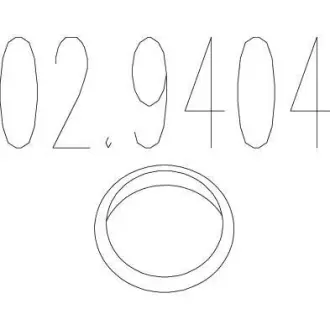 Монтажне кільце вихлопної системи (металеве) (D (внутр) - 43,6мм; D (наружн) - 51мм; Висота-4 мм) MTS 02.9404