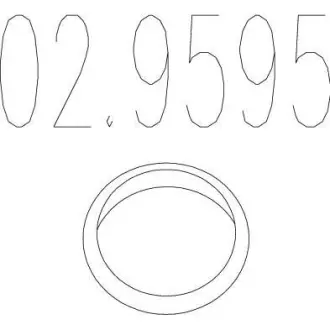 Монтажне кільце вихлопної системи (D (внутр.) - 47 мм; D (наружн.) - 57 мм; Висота - 10 мм) MTS 02.9595