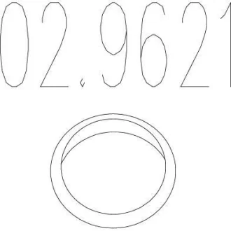 Монтажне кільце вихлопної системи (D (внутр.) - 48 мм; D (наружн.) - 59,5 мм; Висота - 14 мм) MTS 02.9621