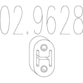 Резиновый элемент крепления выхлопной системы MTS 02.9628