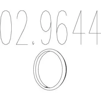 Монтажне кільце вихлопної системи (металеве) (D (внутр) - 53,6мм; D (наружн) - 61мм; Висота-4 мм) MTS 02.9644