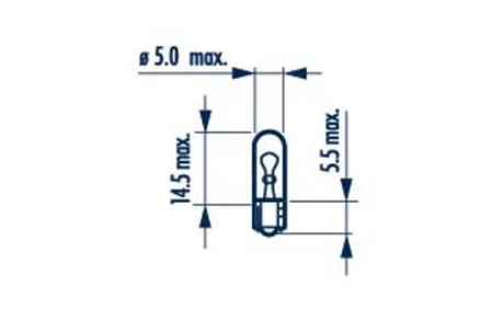 3000 Лампа W1,2W 12V 1,2W W2X4,6d matt |WEDGEBASE LAMPS| (10шт) NARVA 17032