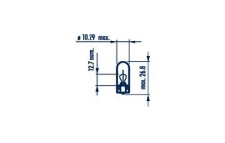 170973000 Лампа W3W 12V 3W W2,1X9,5d |WEDGEBASE LAMPS| (10шт) NARVA 17097