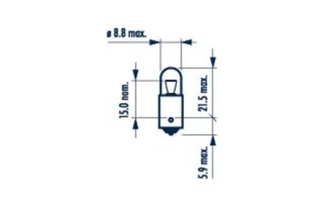 171313000 Лампа T4W 12V 4W BA9s |CONTROL LAMPS| (10шт) NARVA 17131