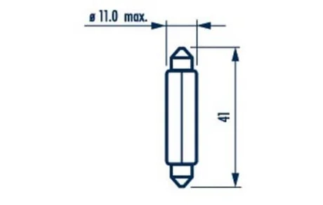 171753000 Лампа C5W 12V 5W SV8,5 11X41 |FESTOON 41mm| (10шт) NARVA 17175